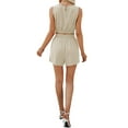 thumbnail image 2 of FIOPHY Womens Summer Two Piece Outfits Linen Sleeveless Crop Tank Tops and High Waisted Shorts Casual Sets, 2 of 5