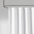 thumbnail image 2 of Dovelina Woven Clipped Solid Shower Curtain, 72" x 72", Machine-Washable, White, 2 of 5