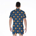 thumbnail image 2 of Basketball And Star Pattern Short Sleeve Men'S Rompers, Basketball Player Sports Casual Summer Jumpsuits Outfit, 2 of 4