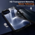 thumbnail image 4 of Shockproof Clear Case for iPhone 13, [Not Yellowing] [10FT Military Drop Protection] Hard Clear Back Four Corner Airbags Drop Protection Phone Cover, 6.1 inch, Black, 4 of 14