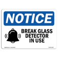 thumbnail image 1 of SignMission OS-NS-D-35-L-13106 Panneau de Signalisation OSHA - Détecteur de Bris de Verre en Cours d'Utilisation Signe avec Symbole, 1 of 1