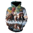 thumbnail image 4 of Sudadera con capucha con estampado 3D de caballo y animal para hombre, unisex, extragrande, informal, de moda, para la calle, divertida, para niños, novedad de 2024, 4 of 5