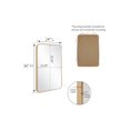 thumbnail image 2 of Isla Rectangle Wall Accent Mirror – 36-Inch H X 24-Inch L, Modern Metal Framed – Living Room, Bedroom, Bathroom Vanity Mirror – Gold – Design House, 596718-GLD, 2 of 18