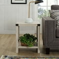 thumbnail image 4 of Metal X Rustic Wood Side Table - White Oak, 4 of 6