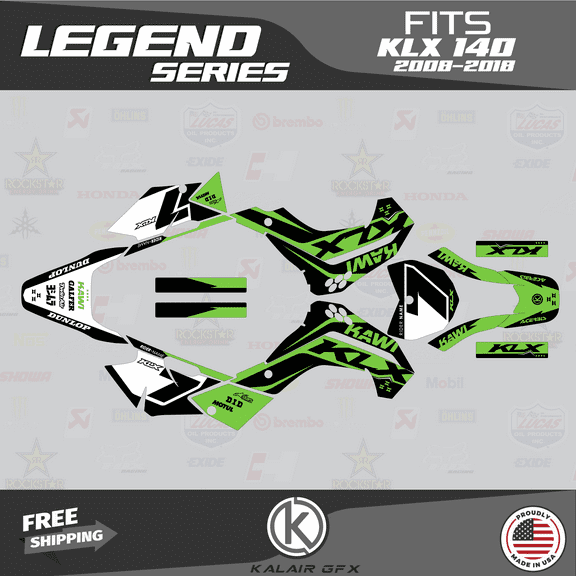 Kalair GFX Graphics Kit for Kawasaki KLX140 (2008-2018) Legend Series