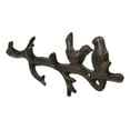 thumbnail image 6 of Rustic Cast Iron 2 Lovebirds On Tree Branch Multi Points Wall Hooks 12.5" Long, 6 of 9
