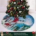 thumbnail image 6 of GZHJMY Christmas Tree Skirt Snowman Xmas Tree Skirt Floor Door Round Mat Decorations for Holiday Party Home Christmas Day Ornaments, 35.4", 6 of 6