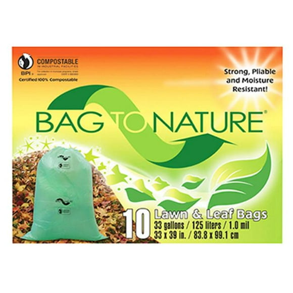Indaco Mfg MBP12310 3 Gallon Compost Lawn & Leaf Bag - 10 Count