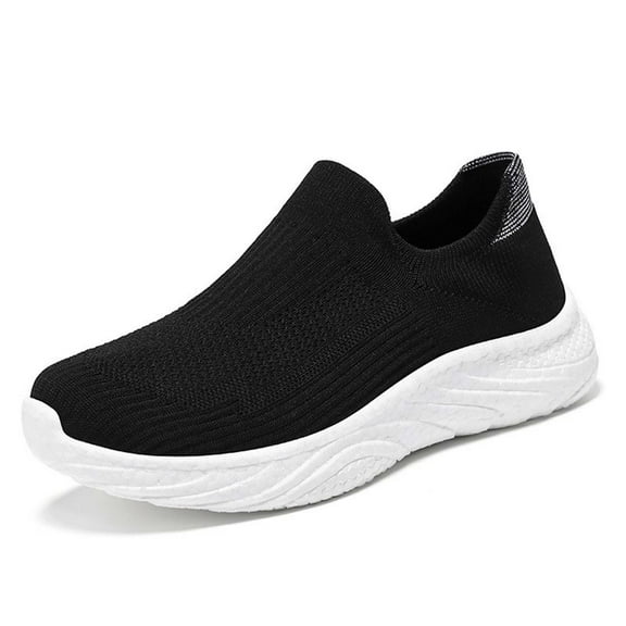 Viluyesy Womens Athletic Sneaker, Soft Sole Non-slip Mesh Comfort Running Casual Shoes Black US7