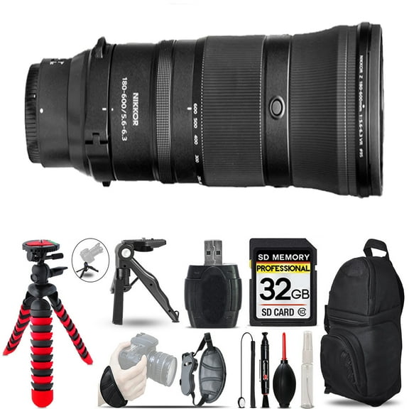 Nikon Z 180-600mm f/5.6-6.3 VR Lens  - 32GB Accessory Kit (International Version)