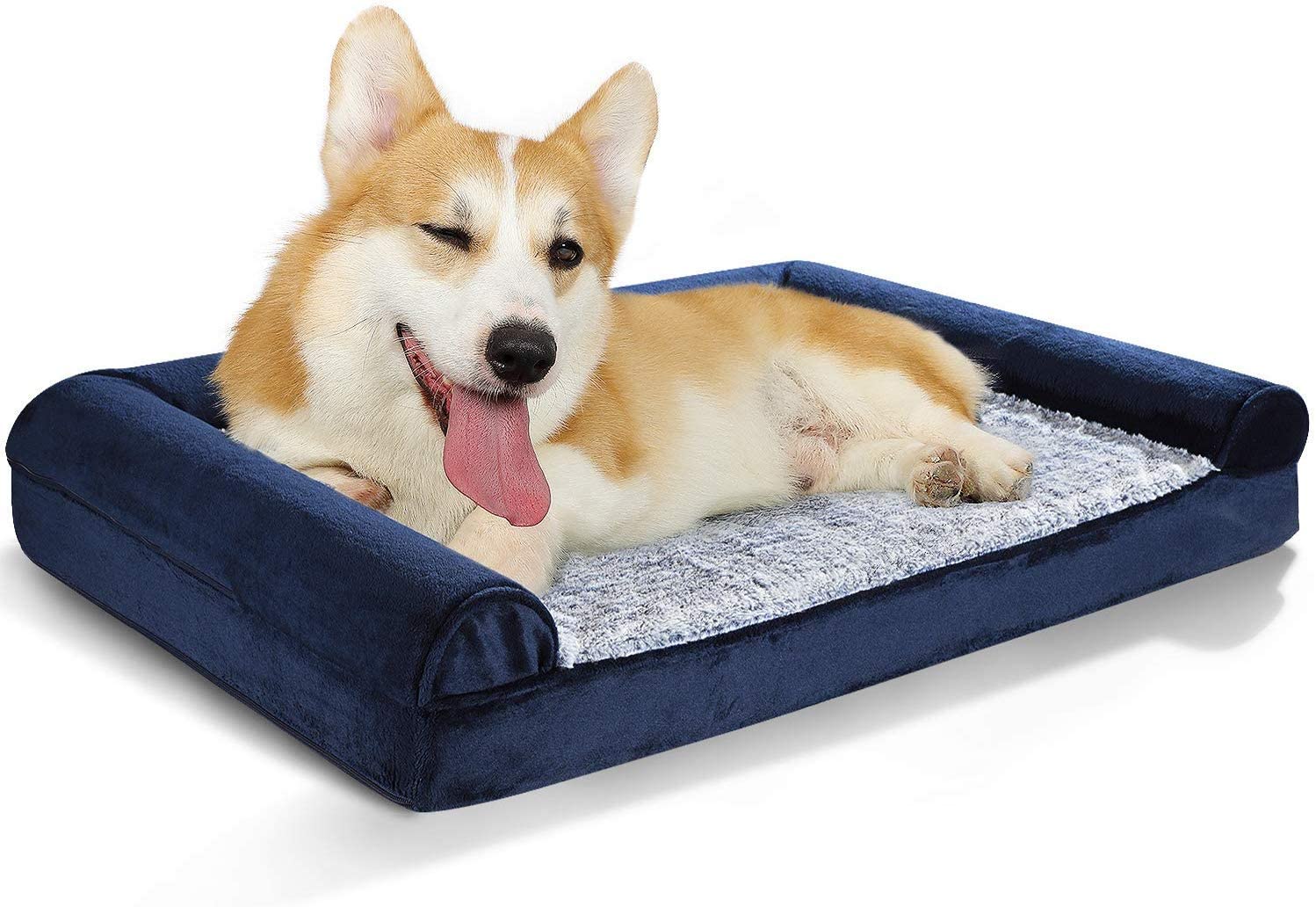 orthopedic bolster dog bed large
