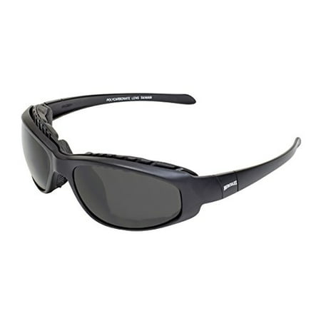 Global Vision Eyewear HERC 2 PL SM Hercules 2 Plus Safety Foam Padded Glasses, Smoke Lens, Frame, Black