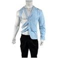 thumbnail image 3 of Chaqueta de Hombres Traje de Color Sólido Casual con Bolsillos de Correa, Blazer de Moda para la Oficina Y el Uso Diario, 3 of 8