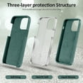 thumbnail image 5 of MCUCA iPhone 12 Case / iPhone 12 Pro Case, Silicone Full Body Protection Ultra Slim Soft Touch Microfiber Lining Shockproof Phone Case, 6.1 inch (Pine Green), 5 of 7