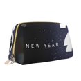 thumbnail image 2 of Naloa 2025 Happy New Year 2 Leather Makeup Bag for Purse Travel, Portable Small Cosmetic Organizer for Women and Girls, Make up Bag with Zipper, 2 of 8