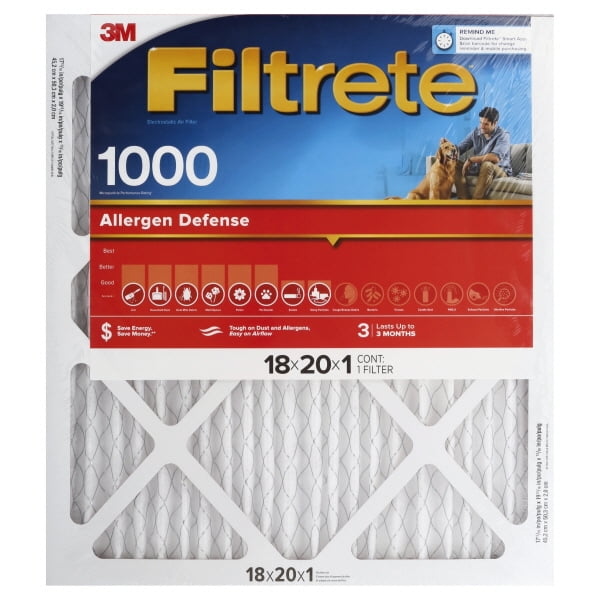 Photo 1 of Allergen Defense Red Micro Pleated Air Filter, 3 Months, Single Pack, 18x20x1-In.

