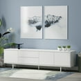 thumbnail image 2 of Atlas 78" x 20" Modern TV Stand Cabinet - White Frame, White Door/Drawers, White Base, 2 of 8