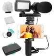 thumbnail image 1 of Movo Vlog Kit V7 - Kit de inicio de YouTube con agarre, micrófono estéreo, luz y kit de Vlogging remoto inalámbrico para iPhone para YouTube, TikTok, equipo de Vlogging para iPhone/Android - Kit de Vl, 1 of 5