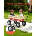 thumbnail image 2 of Carro de arrastre VEVOR para niños, carro infantil de 99 cm con paneles y asa de madera, soporta hasta 150 kg, carro utilitario todoterreno, regalo de cumpleaños para niños, jardinería, playa, rojo, 2 of 9