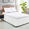 Drop Off Point Hotel Twin Bed Skirt Elastic Wrap Around with 15-Inch Tailored Drop, Hotel ...