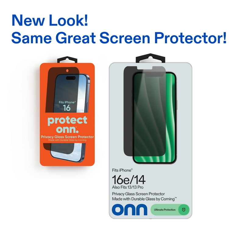 onn.iPhone 14/13/13P Privacy Corning Glass Screen Protector