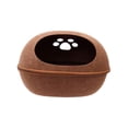 thumbnail image 4 of BELOVING Lit Grotte en Feutre pour Chat Cachette Respirante Grotte pour Chaton pour Chiot Minou Chats d'Intérieur Café, 4 of 10