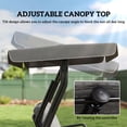 thumbnail image 3 of 3-Person Patio Swing Chair with Canopy 3 Seater Porch Swing for Garden, Backyard, Poolside, Light Grey, 3 of 7