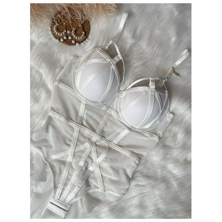 HHH French Style Sexy Lace Bra Small Chest Push up Micro Body Shaping Skinny Jumpsuit French Slim One-Piece Underwear 6617
