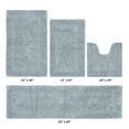 thumbnail image 2 of Better Trends Bathroom Rugs 4 Piece Set 100% Cotton Soft Bath Rug, Water Absorbent, Reversible, Machine Washable for Bathroom Decor Toilet Base Contour, Runner Rug Blue Lux Collection, 2 of 4