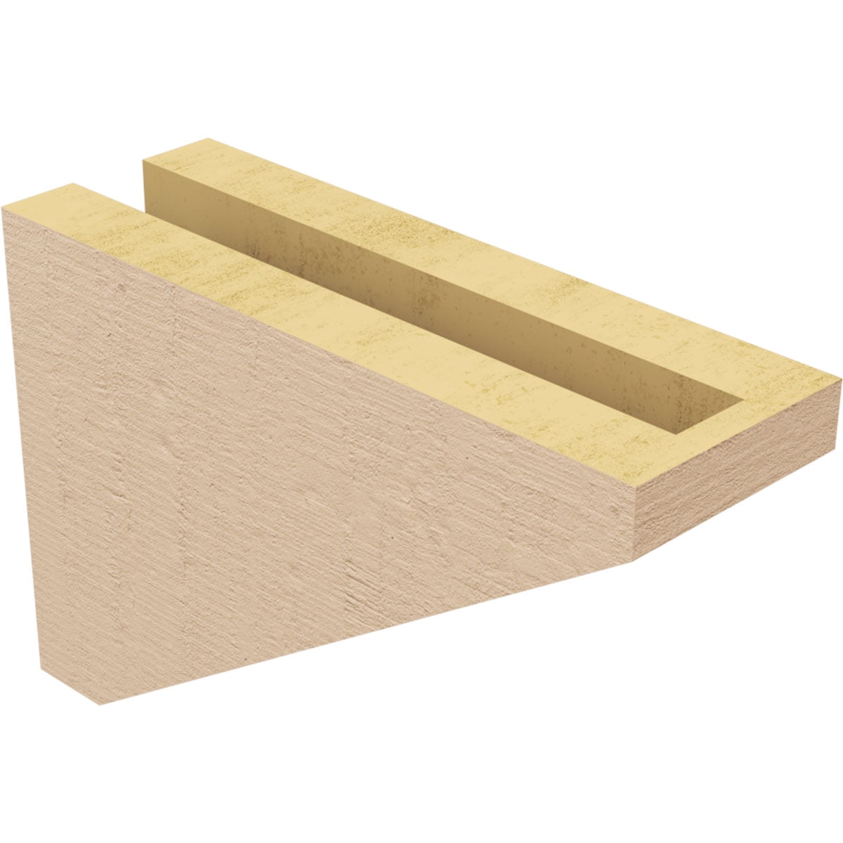 3"W x 9"D x 6"H Classic Concord Rough Cedar Woodgrain TimberThane Corbel, Primed Tan