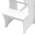 thumbnail image 4 of Folding Ladder Chair, 2 in 1 Lightweight Portable Step Stool,3-Step Stool Stand White, 4 of 11