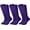 Purple, variant on 3 Pairs Soccer Socks Bulk Baseball Sock Youth High Long Tube Softball Football Team Boys Girls Adults Sport Sock
