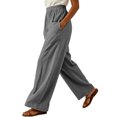 thumbnail image 5 of IYYVV Womens Elastic High Waist Wide Leg Barrel Pants Flowy Baggy Balloon Trousers Summer Beach Pants Vacation 2026 Gray 2XL, 5 of 5