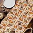 thumbnail image 2 of ERUNPONLY Orange Pumpkins Fall Table Runner - 60 Inch Long Thanksgiving Coffee Rustic Berry Rustic Cotton Linen Blended Dress Scarves Farmhouse Table Runner for Kitchen Dining, Coffee Table, 13"x60", 2 of 8