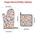 thumbnail image 3 of Oven Mitts and Pot Holders 4 Piece, Hawaiian Style Pink High Heat Slip Resistant Oven Mitt and Trivets Set Kitchen Oven Glove Pot Holders for Cooking Baking Grilling, 3 of 7
