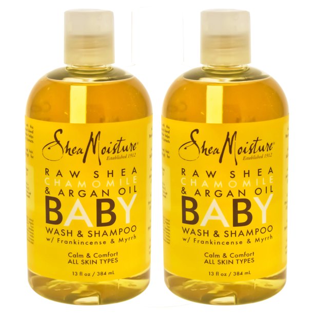 2 Pack Shea Moisture Raw Shea Chamomile & Argan Oil Baby Body Wash 13