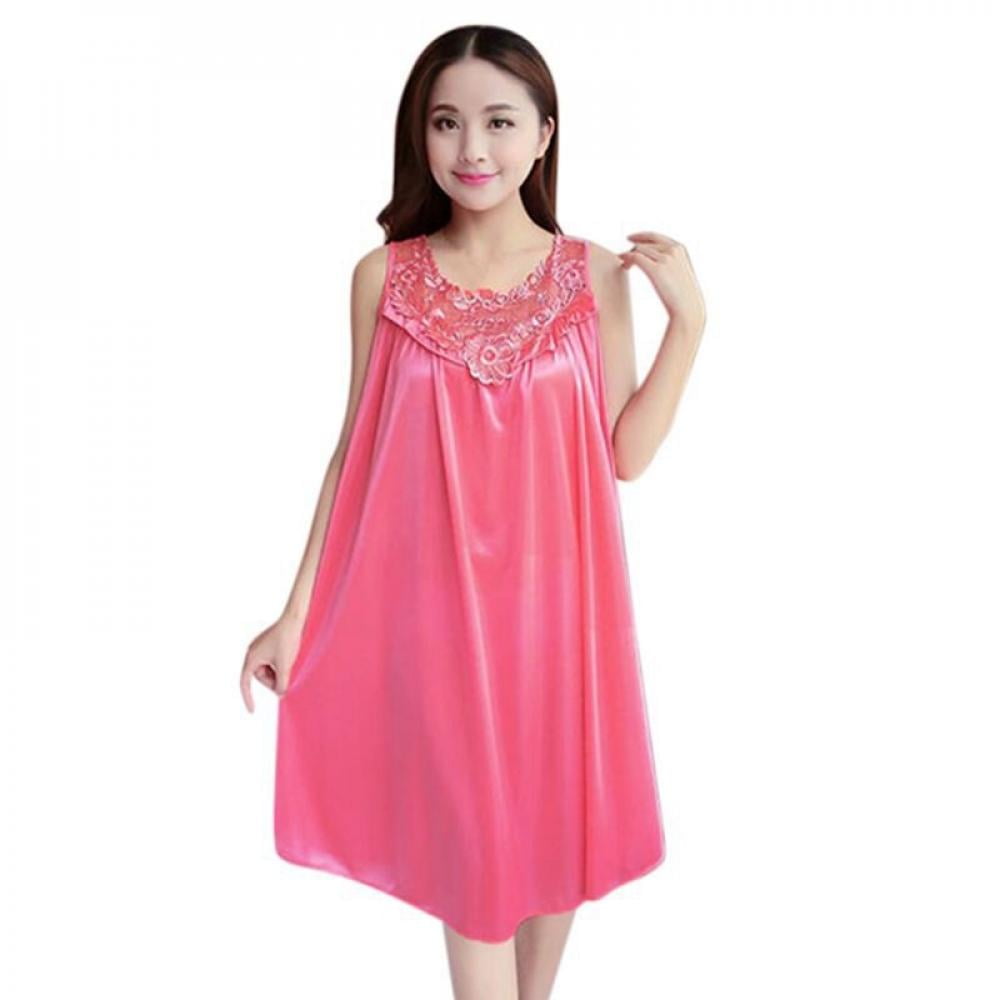Vivis Synthetic Sleepwear in Salmon Pink Womens Clothing Nightwear and sleepwear Nightgowns and sleepshirts Pink 