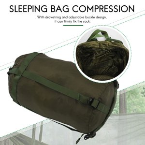 Outdoor Sleeping Bag Compression Sack Waterproof Camping Sleeping Bag Storage Pouch Camping Equipment Green
