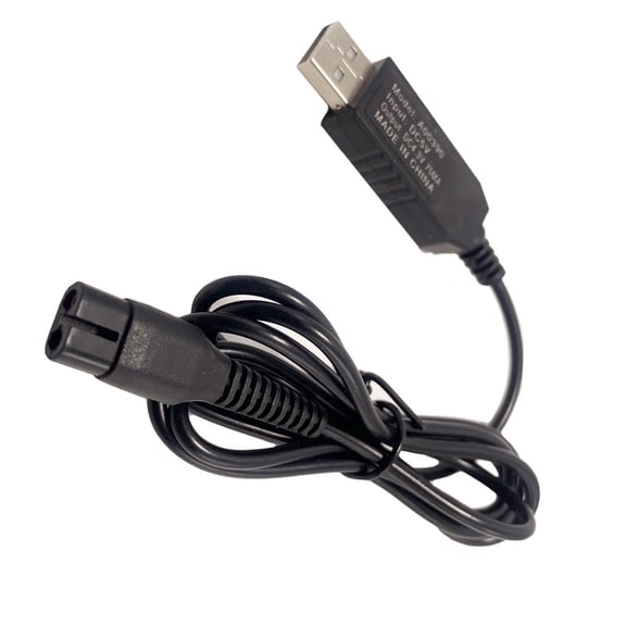USB Adapter Power Cord 15V Compatible with Philips Norelco HQ8505,S100,S101,S106,S300,S311,S510,S511,S551,RQ311,RQ350,YQ300,YQ308,QG3340,QG3250 Shaver Trimmer, Black