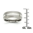 thumbnail image 5 of Stainless Steel Grooved 8mm Brushed and Polished Band, 5 of 9