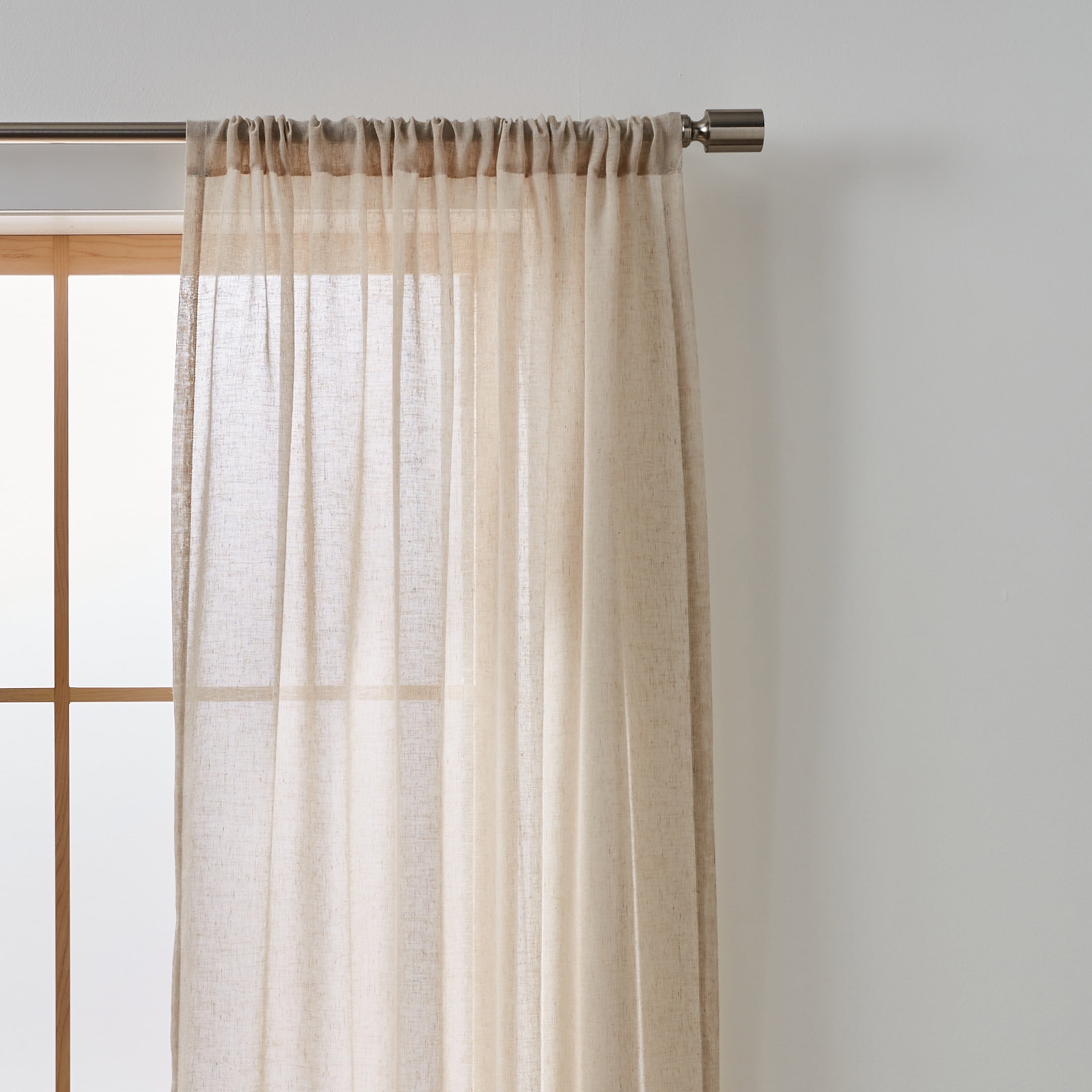 Better Homes & Gardens Specialty Stitch Single Curtain Panel, Papyrus Beige, 50" W x 84" L