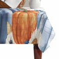 thumbnail image 4 of Blue Pumpkin Fall Table Cloth Waterproof Tablecloths, Thanksgiving Eucalyptus Leaves Gray Wooden Tablecloth Dining Table Cover for Kitchen Party Tabletop Outdoor, Rectangle Tablecloth 52x70 Inch, 4 of 9