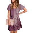 thumbnail image 7 of Xysaqa House Dresses for Womens Casual Half Sleeve Nightgown Soft Comfy Sleepwear Floral Printed Loungewear Flowy Sundress with Pockets S-2XL, 7 of 7