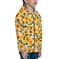 thumbnail image 5 of Pofeuu Green Leaf Sunflower Print Teenage Zipper Hoodie Sweatshirts Hooded Casual Jackets With Pocket For Boys Girls-Medium, 5 of 6