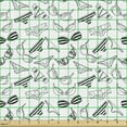 thumbnail image 2 of Ambesonne Black and White Fabric by the Yard Upholstery, Lingerie Doodle, 1 Yard, Black White, 2 of 5