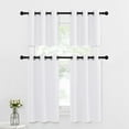 thumbnail image 2 of NICETOWN 50% Blackout Curtains for Small Window, Pure White Short Light Blocking Thermal Insulated Curtains Privacy Grommet Window Treatment, 42"x30", 2 Panels, 2 of 7