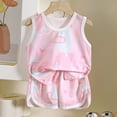 thumbnail image 3 of Futezty Girls Summer Outfits, 4th of July Baby Girl Outfits Little Girls Clothing Sets Solid Color Short Sleeves Twist Top Camouflage Print Pants 2pcs Outfits Sets, 3 of 3