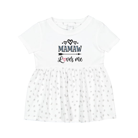 Inktastic Mamaw Loves Me Grandchild Girls Baby Dress