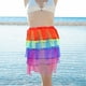 thumbnail image 3 of Falda larga multicolor estilo arcoíris para mujer, lencería, minifalda tipo burbuja, vestido tutú, 3 of 8