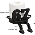 thumbnail image 3 of Number 67 Tissue Dispenser for Bathroom, Movable Joint Design, Free Standing Dispenser with Stable Base, Quick Access Roll, Storage for Table Top Desk Corner (Black * 1), 3 of 7